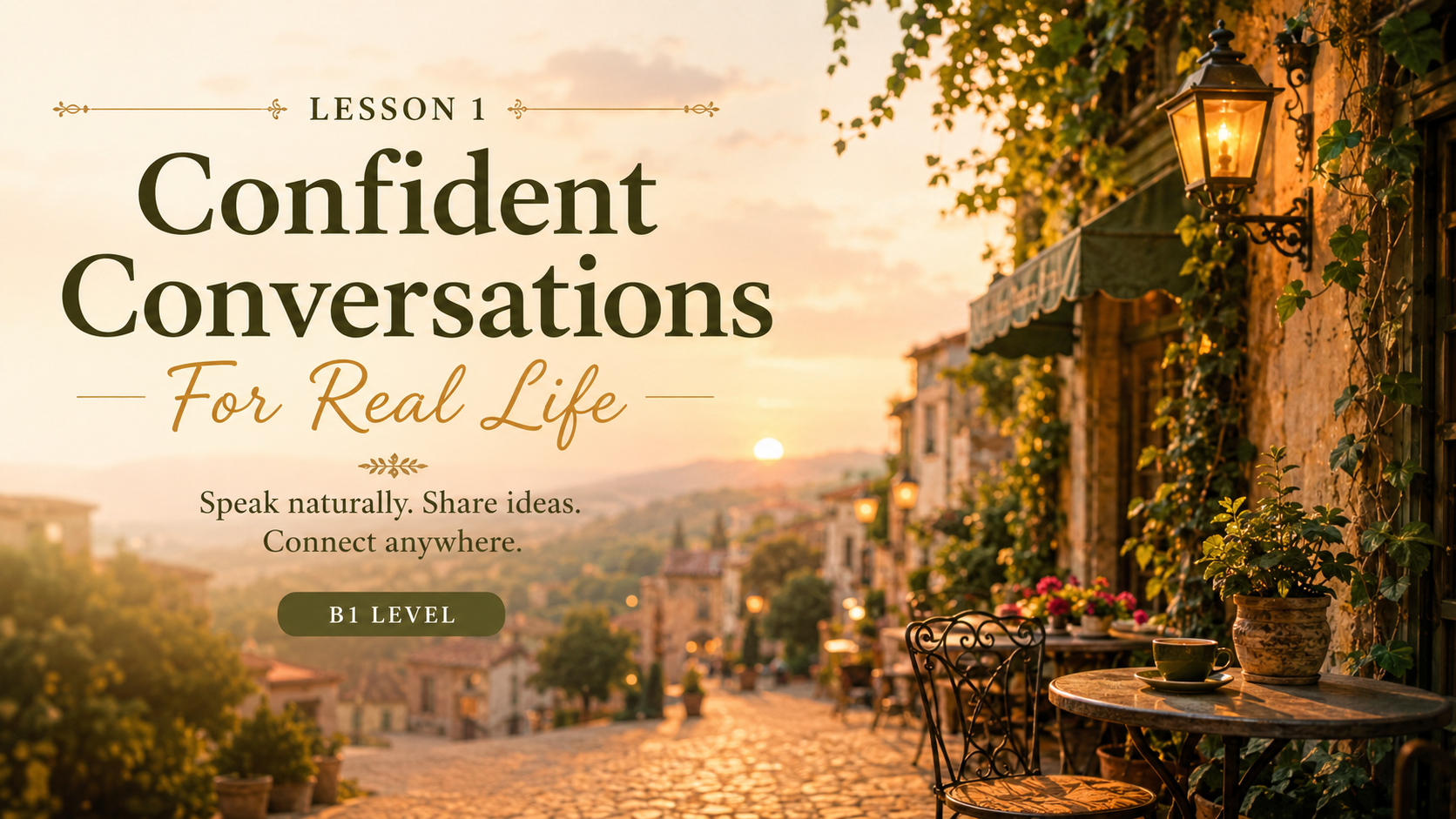 Confident Conversations For Real Life B1 ESL lesson cover
